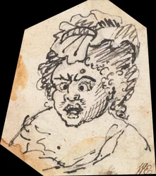 Grotesker Männerkopf